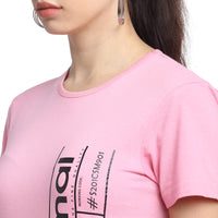 Vimal Jonney Pink Half Sleeve T-shirt For Women's