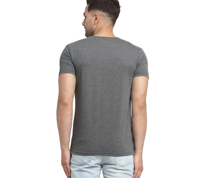 Vimal Jonney Regular Fit Round Neck Grey T-shirt For Men's - Vimal Clothing store