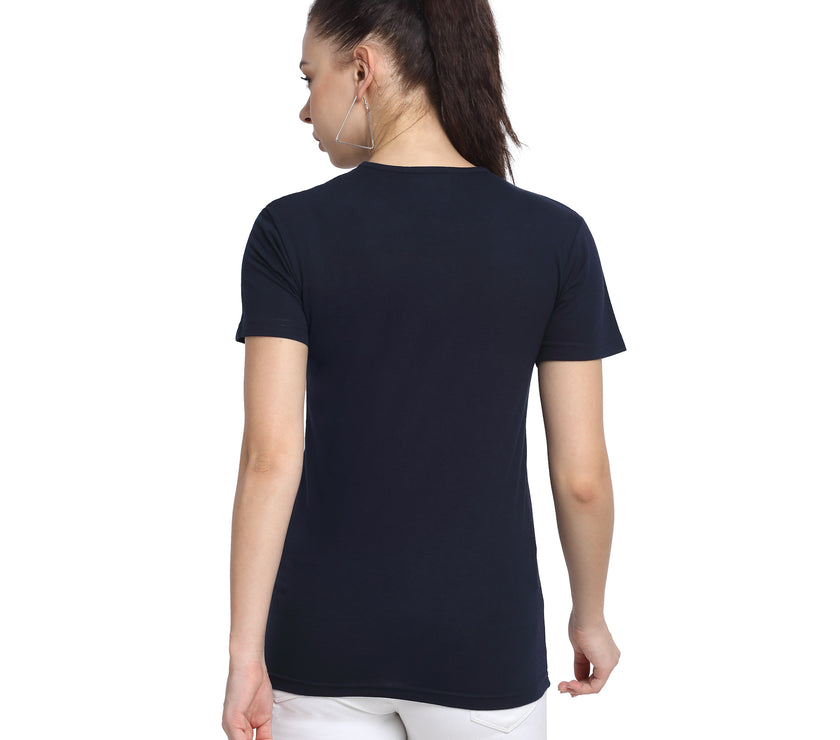 Vimal Jonney Blue Half Sleeve T-shirt For Women's