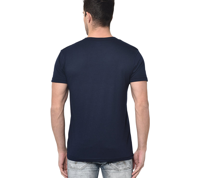 Vimal Jonney Round Neck Dark Blue T-shirt For Men's - Vimal Clothing store