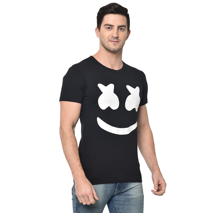 Vimal Jonney Round Neck Black T-shirt For Men's - Vimal Clothing store