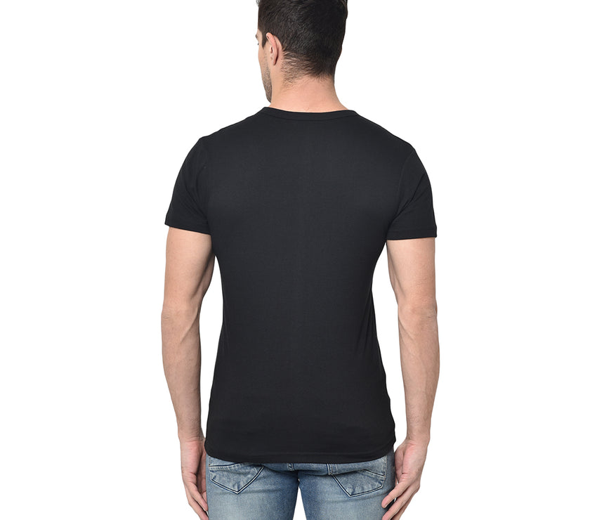 Vimal Jonney Round Neck Black T-shirt For Men's - Vimal Clothing store