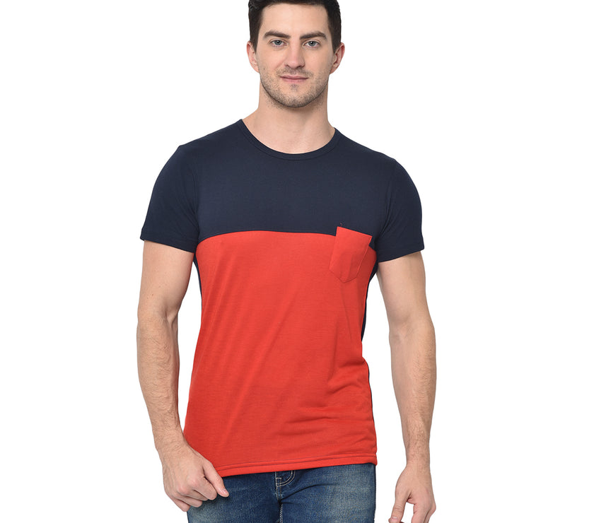 Vimal Jonney Round Neck Red T-shirt For Men's - Vimal Clothing store