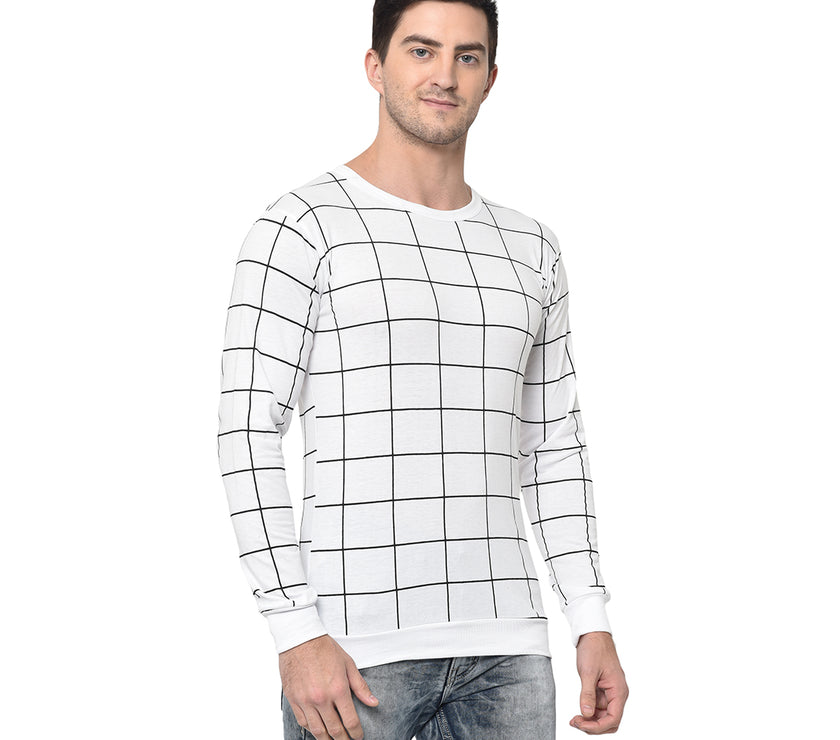 Vimal Jonney Full Sleeve White T-shirt For Men's - Vimal Clothing store