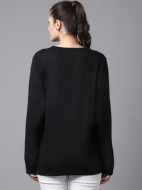 Vimal Jonney Cotton Black FullSleeve T-Shirt For Women