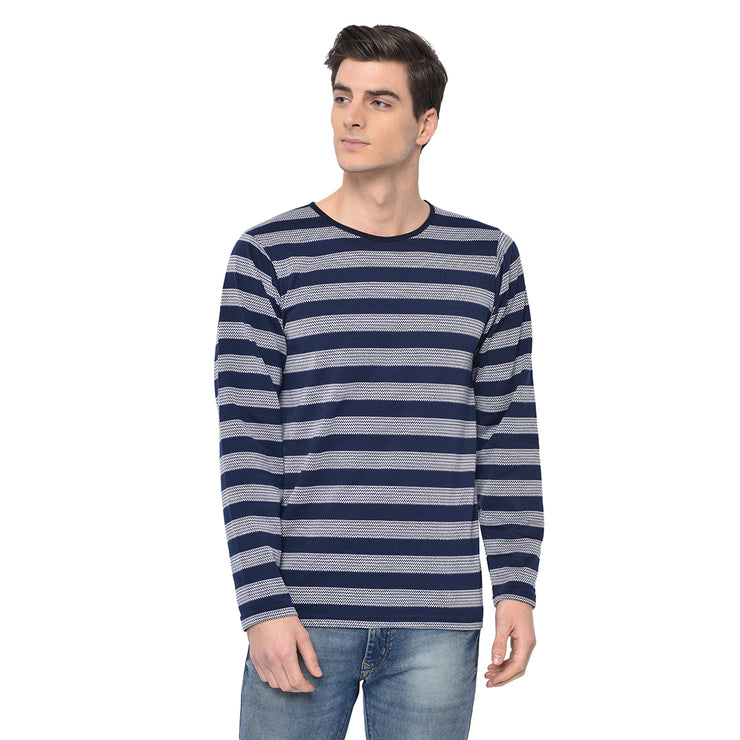 Vimal Jonney Full Sleeve Navy Blue T-shirt For Men's - Vimal Clothing store