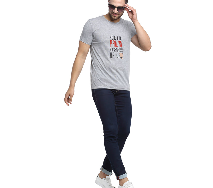 Vimal Jonney Round Neck White T-shirt For Men's - Vimal Clothing store