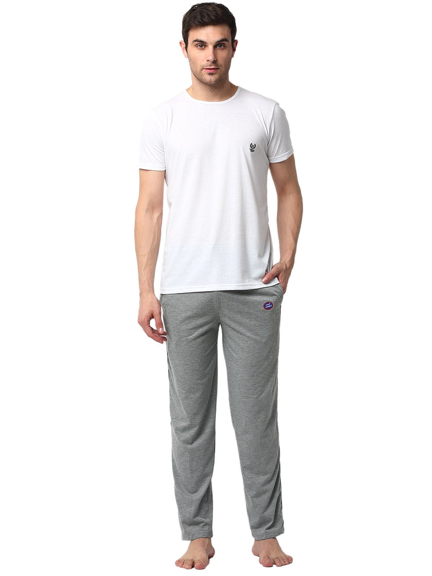 Vimal Jonney White Silver Night Suit For Men's