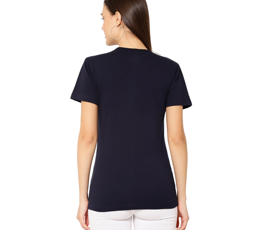 Vimal Jonney Dark Blue Color T-shirt For Women