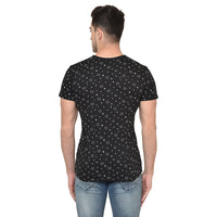 Vimal Jonney Round Neck Black T-shirt For Men's