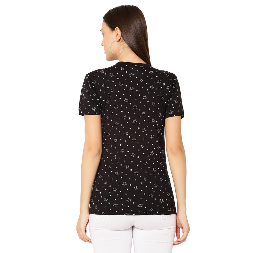 Vimal Jonney Black Color T-shirt For Women