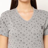 Vimal Jonney Grey Color T-shirt For Women