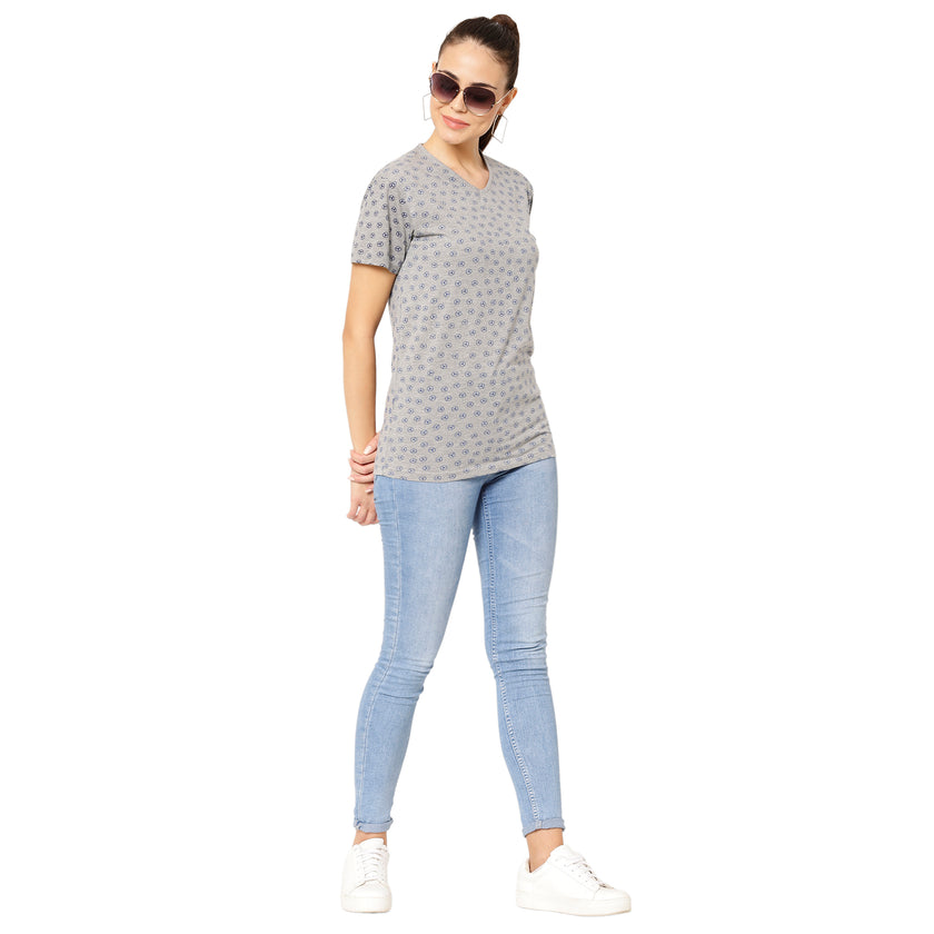 Vimal Jonney Silver Color T-shirt For Women