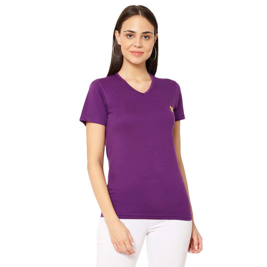 Vimal Jonney Purple Color T-shirt For Women