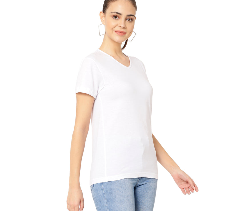 Vimal Jonney White Color T-shirt For Women
