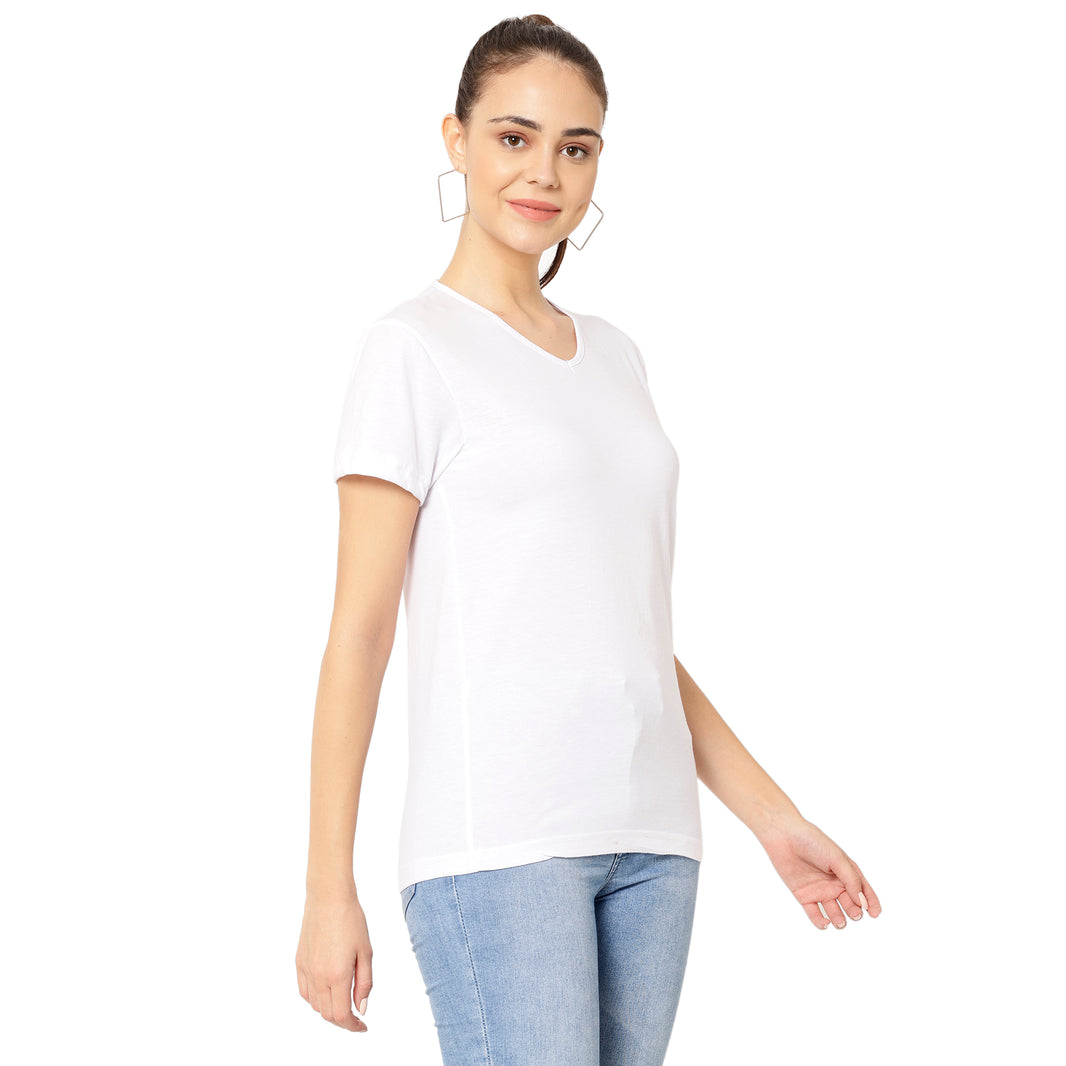 Vimal Jonney White Color T-shirt For Women