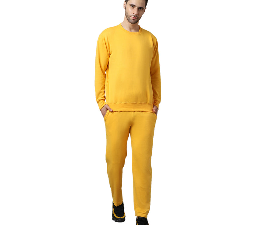 Vimal Jonney Fleece Yellow Tracksuit for Men