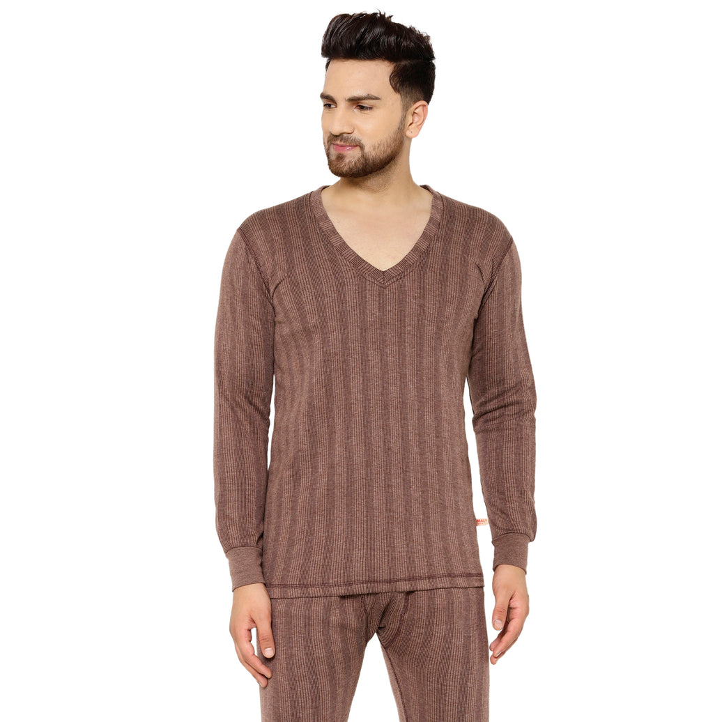Lux Inferno Men Cotton Long Sleeve V Neck Thermal Top - Buy Lux